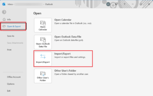 Click Import/Export