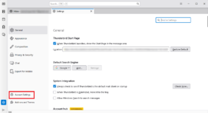 Click Account Setting